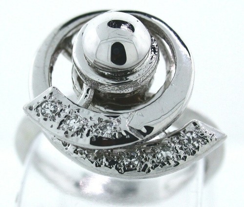 Pre-owned Gems4me Two Swirls Gold Motion Ring - Fl865 In Clear