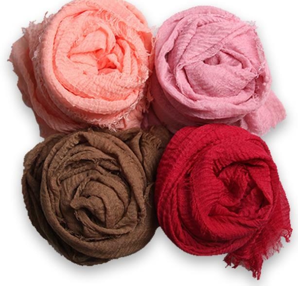 28 colors Cotton Blend Viscose Maxi Crinkle Hijab Scarf Soft Muslim 70x40 inch