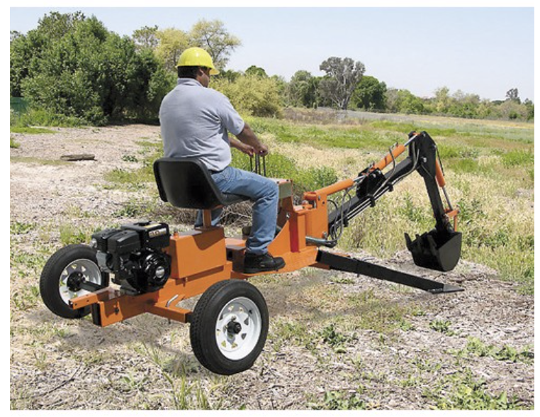 Towable Ride On Trencher backhoe 9 HP 301CC