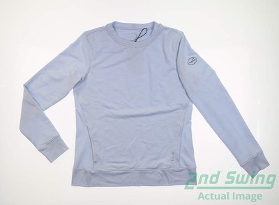 New W/ Logo Womens Zero Restriction Sweatshirt Small S Blue MSRP $140