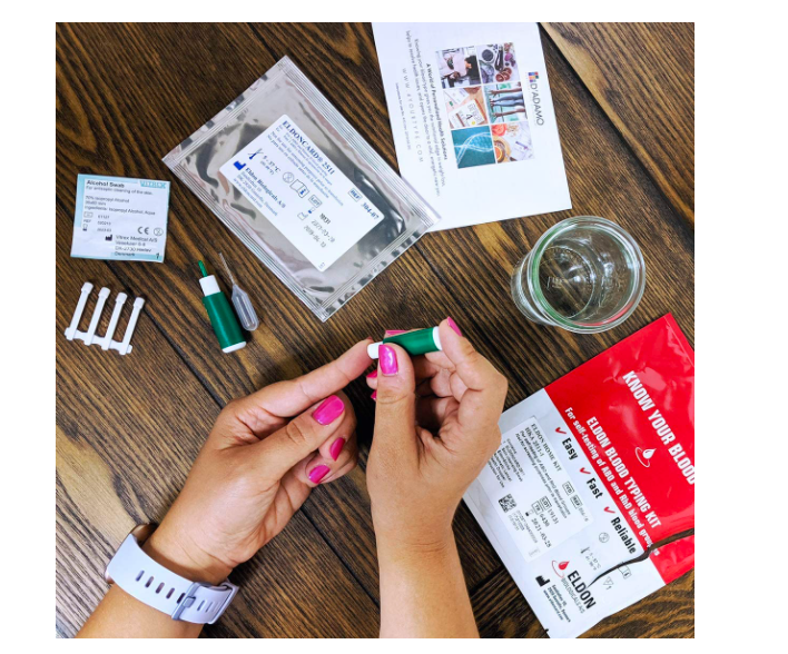 Blood Type Home Test Kit Testing Set Typing Extra Lancet Easy Instruct