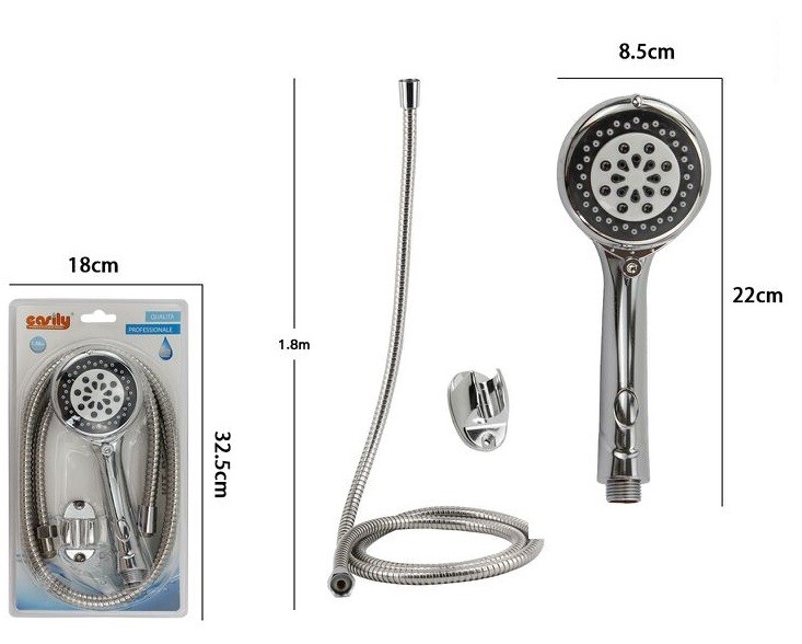 Kit Bagno Doccetta Doccino Soffione Doccia Con Laccio 1,8m e Staffa 69300 dfh