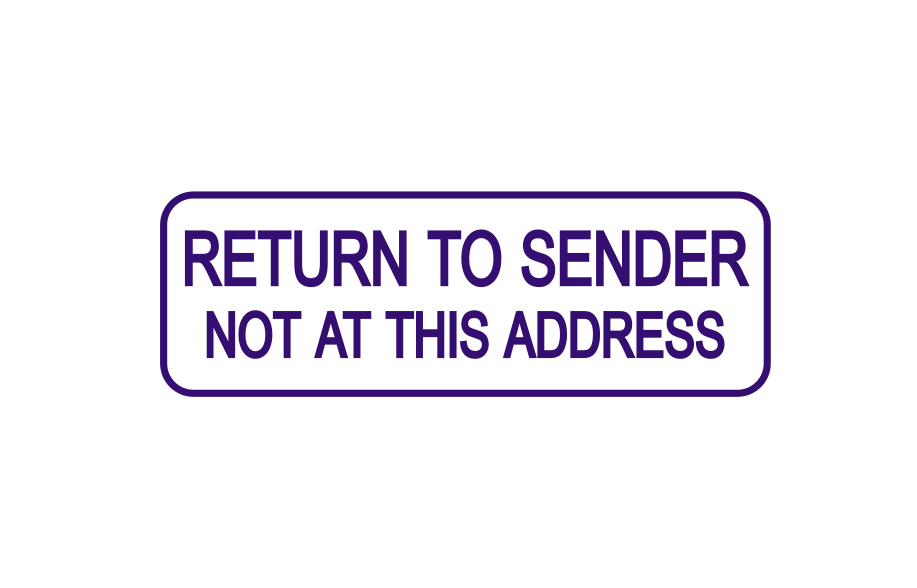Return To Sender Not At This Address Self Inking Flash Rubber Stamp Pocket Size