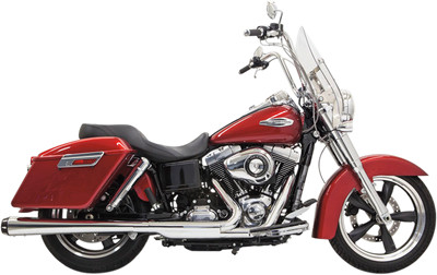 Bassani Chrome 4'' Megaphone Muffler for 12-16 Harley Dyna Switchback FLD