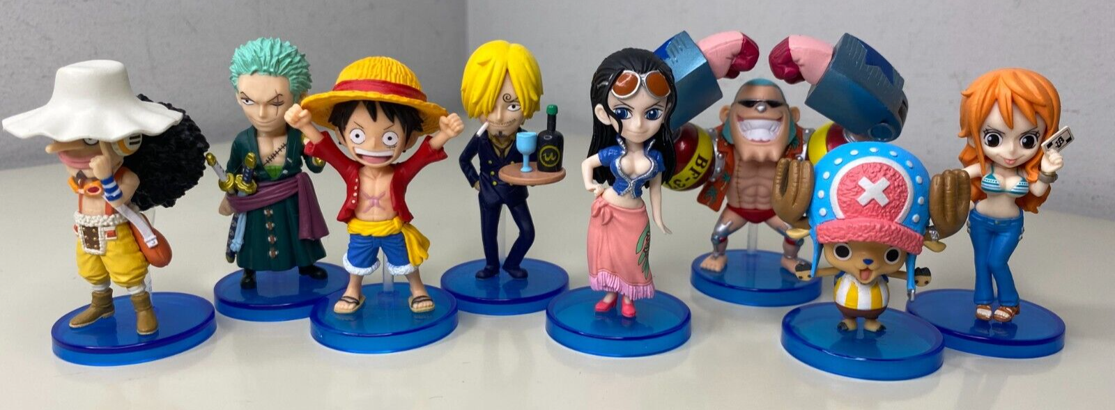 One Piece WCF STRAW HAT PIRATES Set of 8 Figures Loose Vol