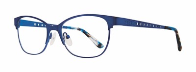 The PAIGE Eyeglass Frame from Eight to Eighty 50-18-135. Metal Blue