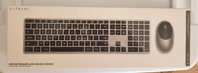 SATECHI MX3 Slim Bluetooth Backlit Keyboard & Mouse Combo w/Numeric Keypad NEW