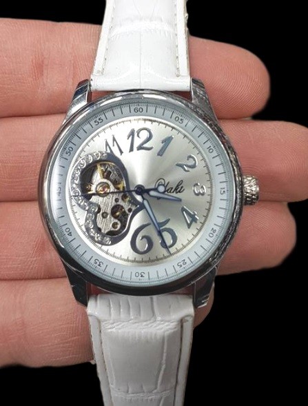 Orologio Polso Yaki Donna Automatico Fashion Moda Pelle