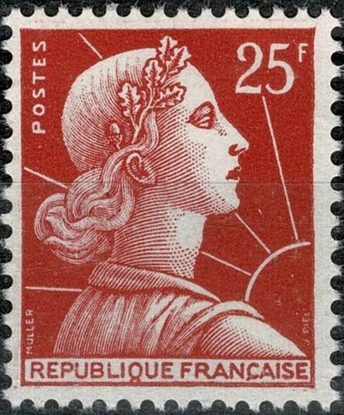 France  1955 Marianne De Muller   Yt NÂ° 1011c  Neuf ââ Luxe / Mnh   (A)