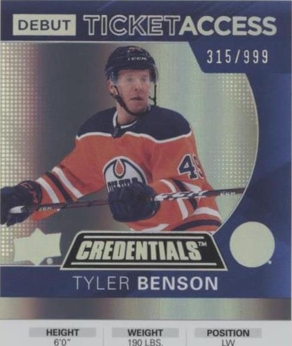 2021-22 Upper Deck Credentials - Tyler Benson #95