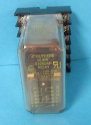 STRUTHERS-DUNN 120V 10A 155/125V COIL RELAY 219ABAP-115/125VDC W/ DUNCO 27390 B