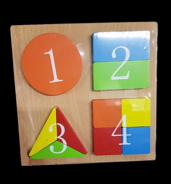 Puzzle Gioco 3D in Legno Educativo Bambini Forme Geometriche Numeri dfh