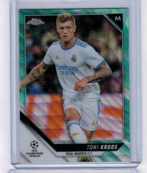 デルピエロ　topps chrome 2021-22 Topps Chrome UEFA Champions League Toni Kroos Aqua