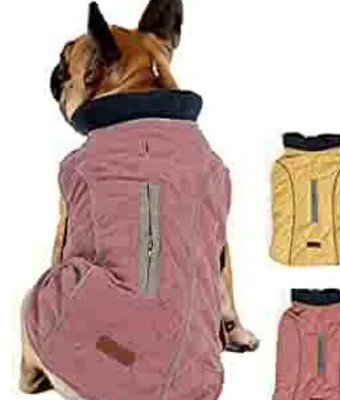 dog coat vest cold weather warm dog outfit pink size large dog quilted