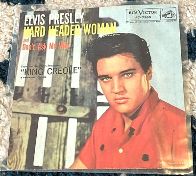 Elvis Presley: Hard Headed Woman/Don't Ask Me Why 45 RCA/US VG SLEEVE ONLY