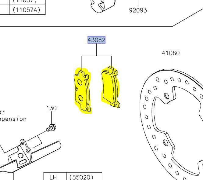 2020 Genuine OE Kawasaki Teryx KRX 1000 Replacement Rear Brake Pads 430820197 eBay