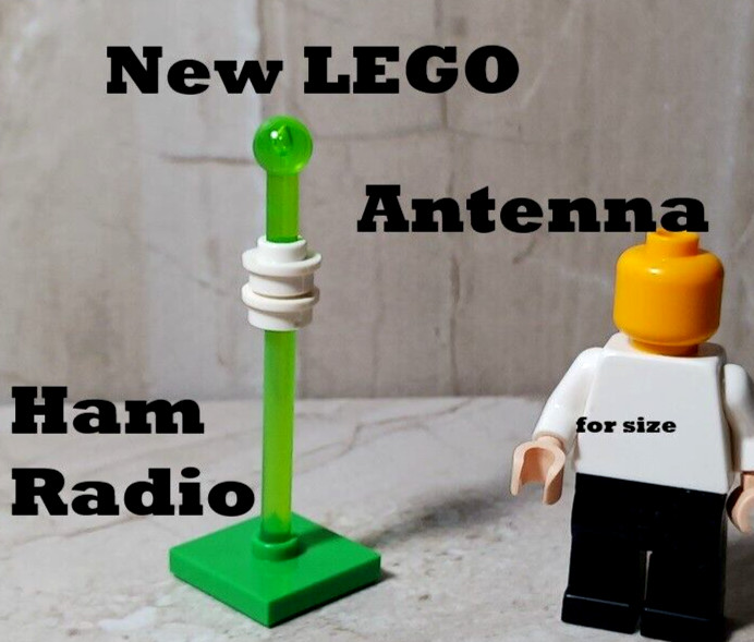 New LEGO Antenna Bright Trans Green RADIO TOWER Ham Amateur