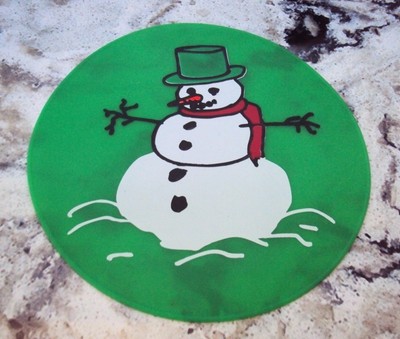 Green Snowman Silicone Table Placemat Table Trivet Kitchen Hot Pad Table Decor