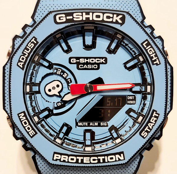 Pre-owned Casio G-shock Manga Theme Ga-2100mng-2ajr Men's Watch Octagon Blue Japan Limited