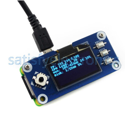 1.3'' SPI/ I2C OLED 128x64 Hat Expansion Board for Raspberry Pi 2B/3B/Zero/Zero W