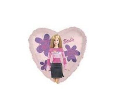 24'' Jumbo Barbie Heart Shape Foil Balloon - Anagram party supply decoration