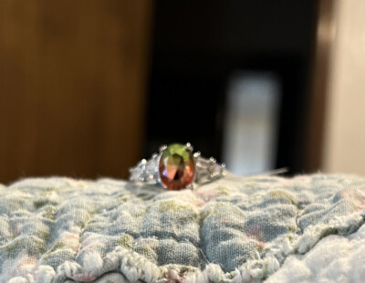 Ring Bomb Party Ring RBP3668 Elevated Love LC Watermelon Tourmaline Size 8 New