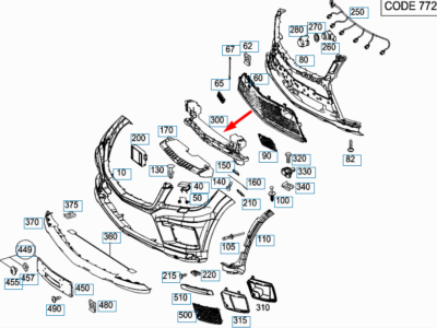 MERCEDES-BENZ GL-CLASS X166 Front Bumper Reinforcement Foam  