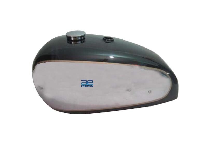 BSA A10 Chrome And Polychromatic Green Painted Petrol Fuel Tank With Cap