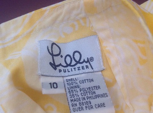 Girls Lilly Pulitzer Shorts/skirt, Size 10 - Yellow/white Cats