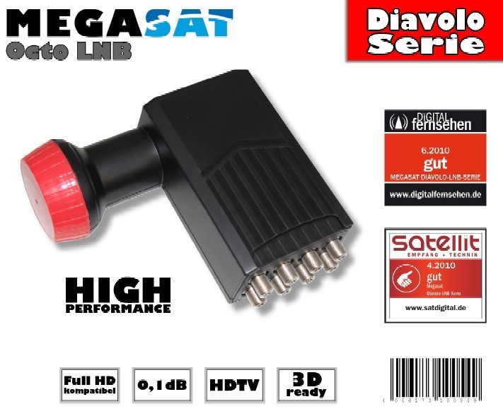 Megasat Diavolo digital Octo Okto LNB 0,1dB Full HD NEU