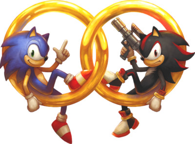 Sonic The Hedgehog and Shadow Rings 3''- 6'' Vinyl Decal Stickers