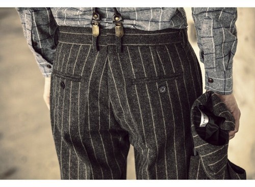 パンツ 90s vintage wool wide stripe slacks Vintage 90s Valentino Miss V Heavy Wool Trousers Pinstripe
