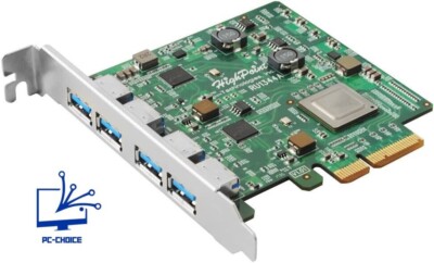 HighPoint Technologies 4-Port USB-A 3.2 10Gb/s RU1344A Controller Card Rocket
