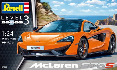 Revell Germany 124 McLaren 570S Sports Series PLASTIC MODEL KIT 07051