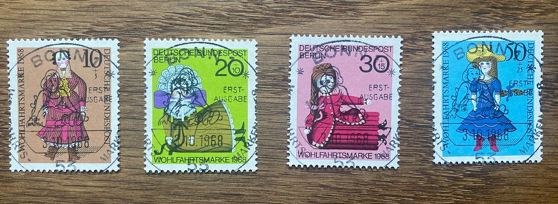 Bund Berlin  Minr. 322, 323, 571 Und 574 Esst Ersttag Vollstempel