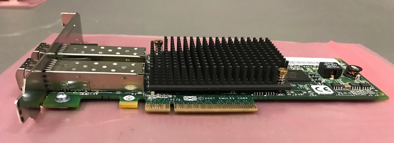 *LOT OF 2* Emulex LPE12002 Dual-port 8GB PCIe Fiber Channel Adapter Card w/ SFPs