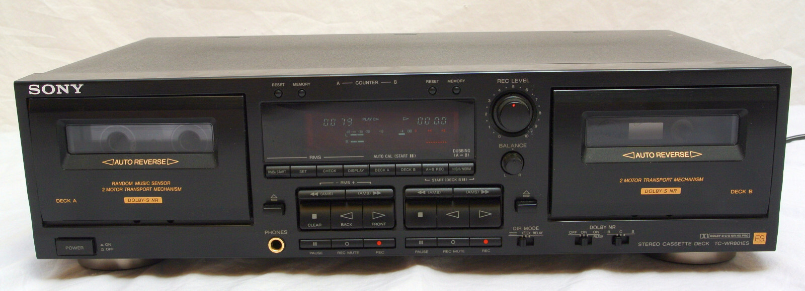 Sony TC-WR801ES Double Stereo Auto Reverse Cassette Tape