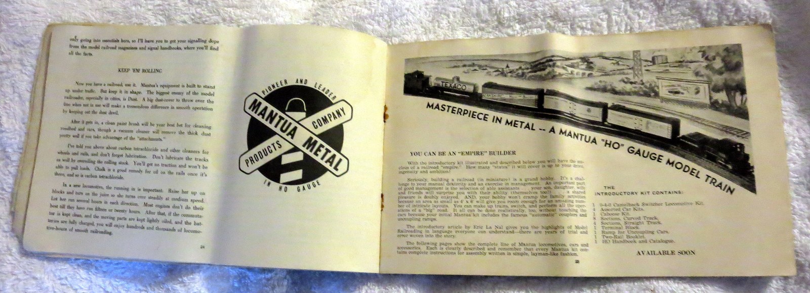 1947 The Mantua HO Handbook & Catalogue Booklet Trains/Railroad
