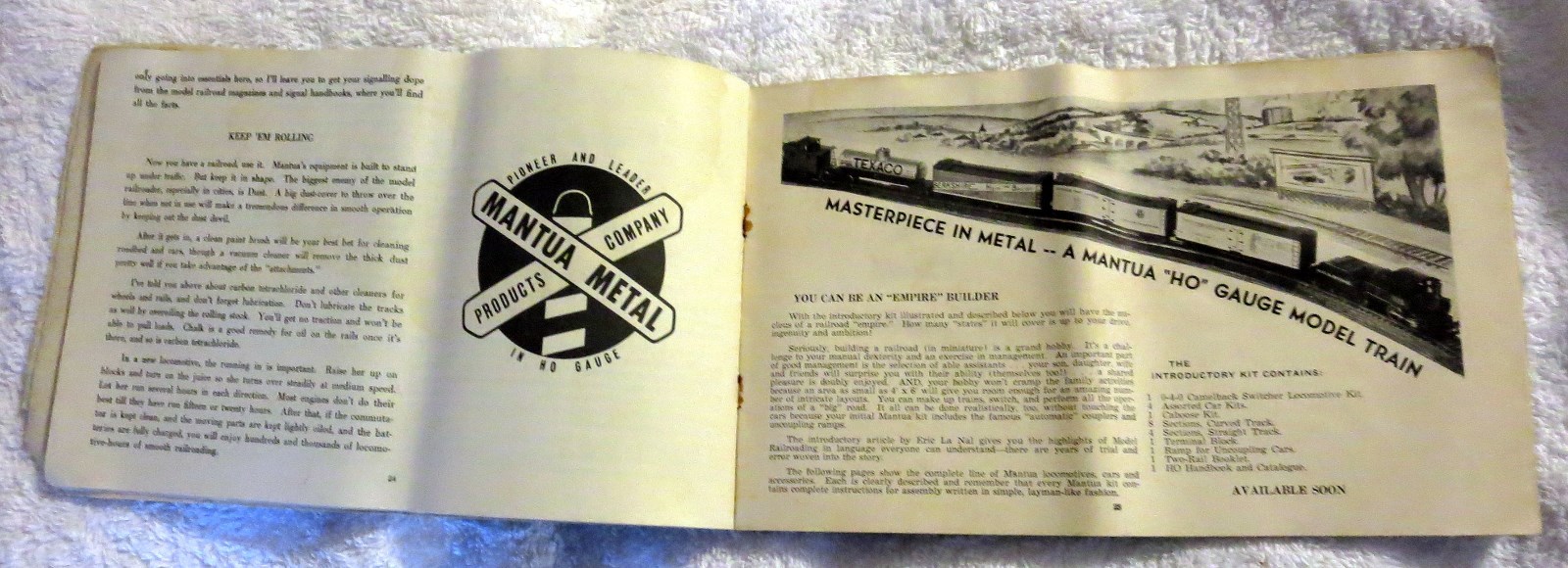 1947 The Mantua HO Handbook & Catalogue Booklet Trains/Railroad