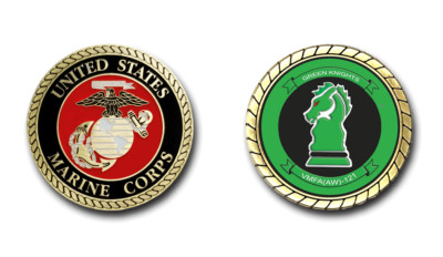 VMFA-121 Green Knights US Marine Corps Challenge Coin