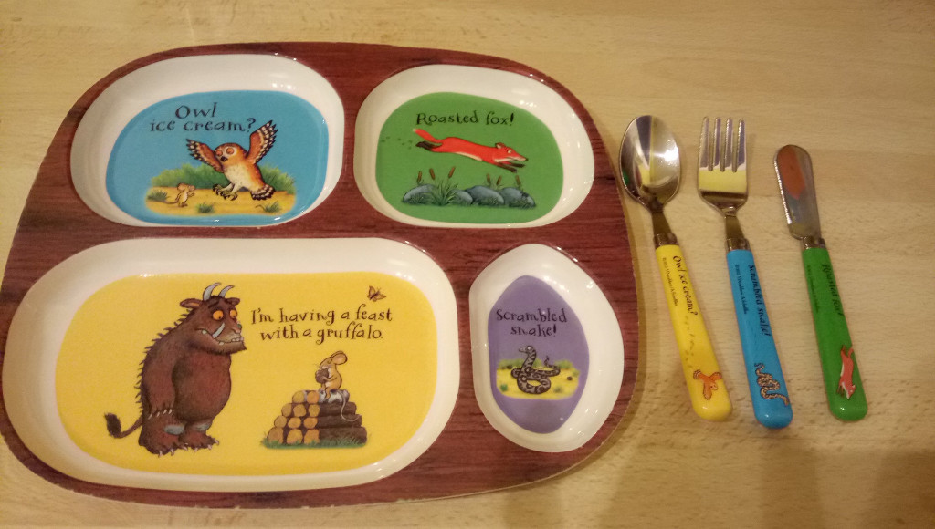 The Gruffalo Melamine Divided Plate & Matching Cutlery Set, Excellent