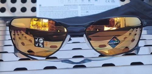 Pre-owned Oakley Savitar 6047-0458 Sunglasses Satn Black Ti/ Prizm Rose Gold Polarized