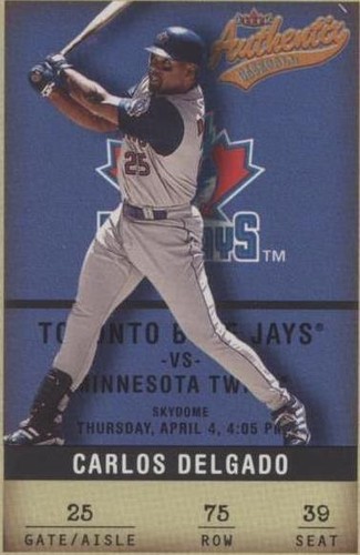 2002 Fleer Authentix - Carlos Delgado #75