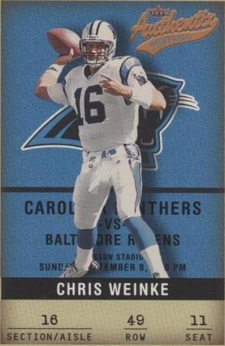 2002 Fleer Authentix Chris Weinke #49