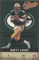2002 Fleer Authentix Brett Favre #90