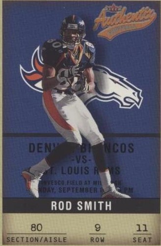 2002 Fleer Authentix Rod Smith #9