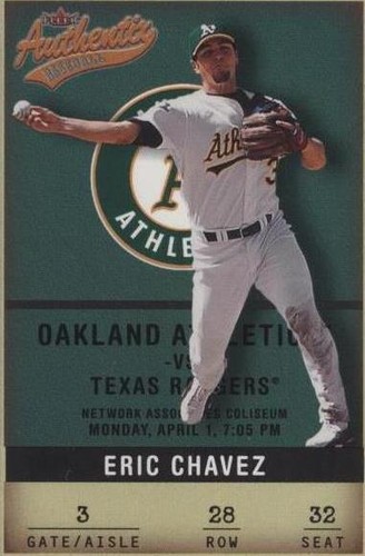 2002 Fleer Authentix - Eric Chavez #28