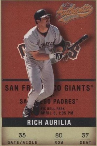 2002 Fleer Authentix - Rich Aurilia #80