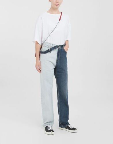 Maison Margiela Side-Belt Two Tone Jeans Size 42 Italian Maison Margiela Side-Belt Two Tone Jeans Size 42 Italian