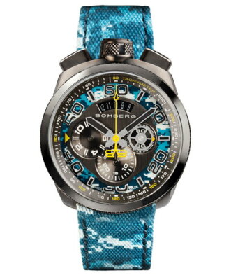 Pre-owned Bomberg Bolt-68 Bs45chpgm.035.3 Camouflage Limited Edition Watch Men's